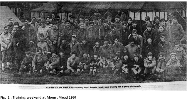  
Fig.  6 : Training weekend at Mount Mead 1967

