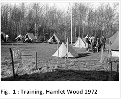  
Fig.  8 : Training, Hamlet Wood 1972

