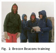  
Fig.  12: Brecon Beacons training

