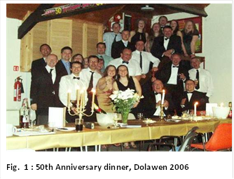  
Fig.  16 : 50th Anniversary dinner, Dolawen 2006

