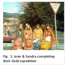  
Fig.  18: Jean & Sandra completing their Gold expedition

